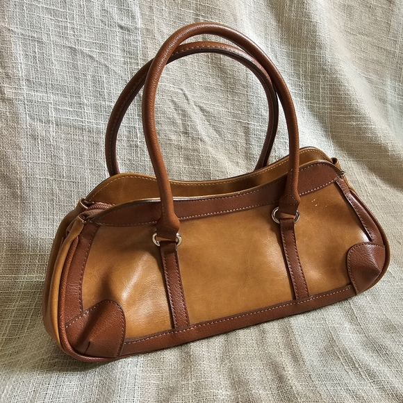 y2k Western Yallternative Mobwife Coastal GrandmotherBrown Patchwork Leather Bag - Picture 8 of 14